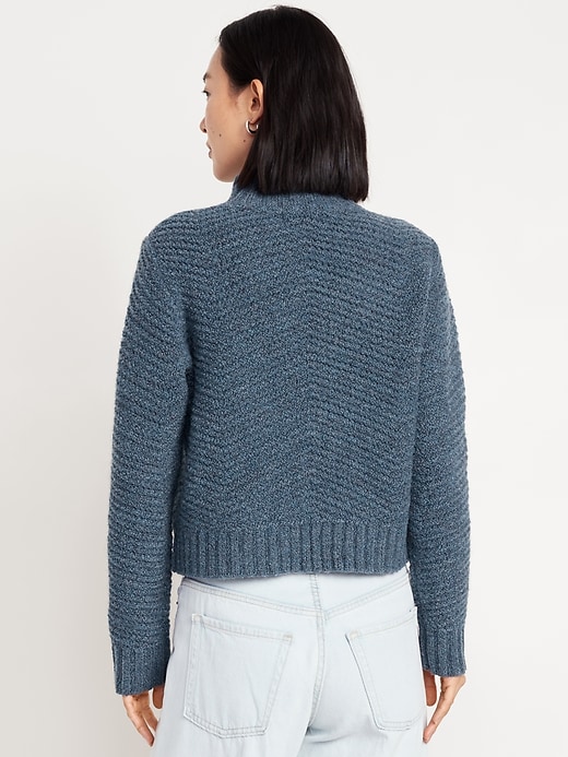 Image number 7 showing, Mock-Neck Crop Sweater