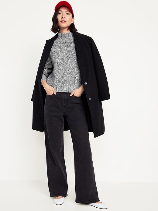 Image number 8 showing, Mock-Neck Crop Sweater