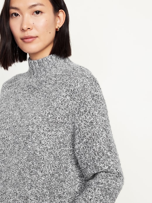 Image number 5 showing, Mock-Neck Crop Sweater