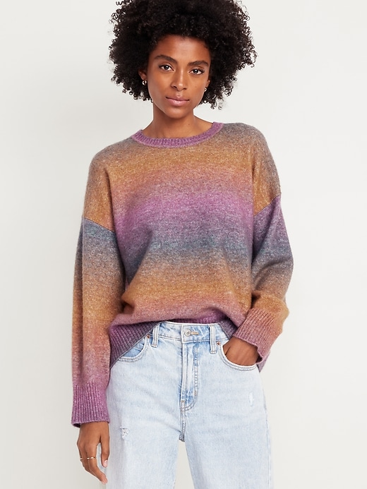 Image number 1 showing, Cozy Crew-Neck Ombré Sweater