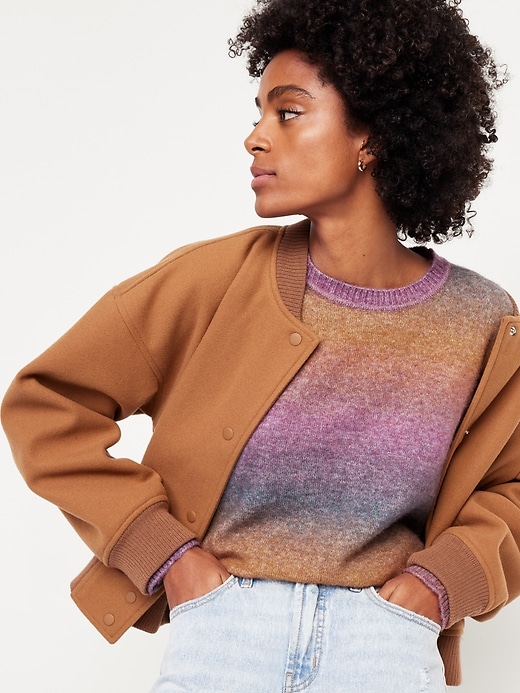 Image number 3 showing, Cozy Crew-Neck Ombré Sweater