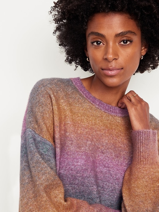 Image number 5 showing, Cozy Crew-Neck Ombré Sweater