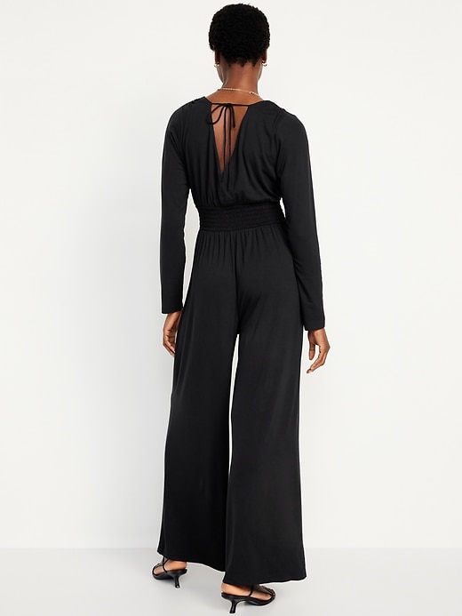 Image number 8 showing, Waist-Defined V-Neck Jumpsuit