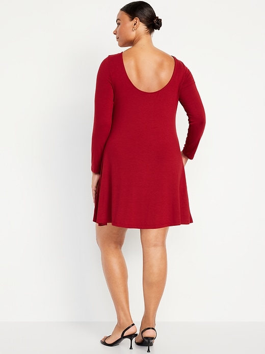 Image number 5 showing, Long-Sleeve Mini Swing Dress