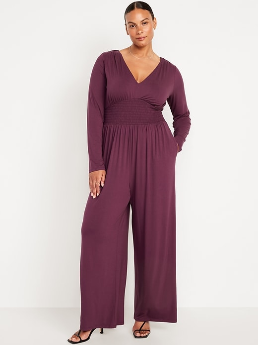 Image number 4 showing, Waist-Defined V-Neck Jumpsuit