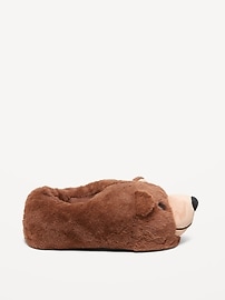 View large product image 3 of 4. Gender-Neutral Microfleece Critter Slippers for Kids