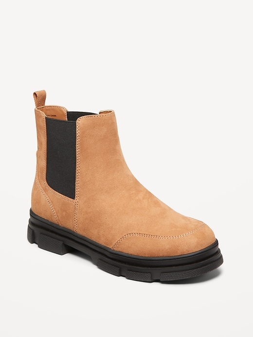 Voir une image plus grande du produit 1 de 4. Bottines Chelsea en faux suède pour Fille