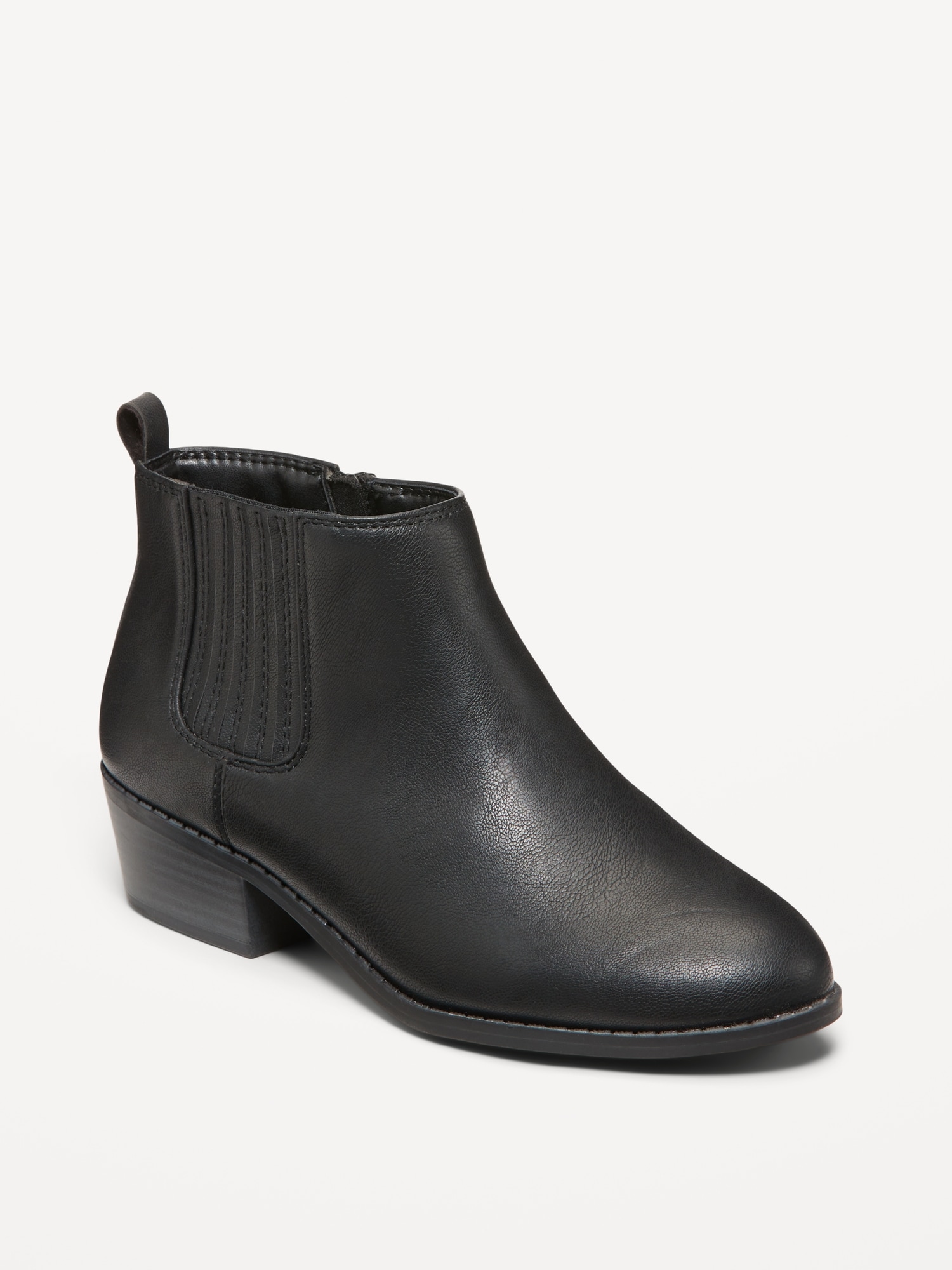 Faux-Leather Ankle Booties for Girls