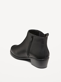 View large product image 4 of 4. Faux-Leather Ankle Booties for Girls