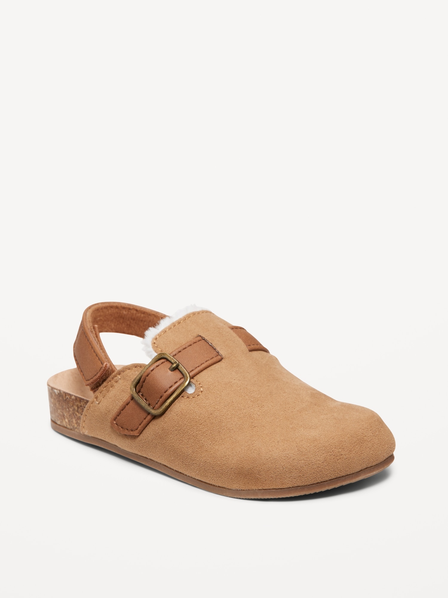 Faux-Suede Buckled Clog Shoes for Toddler