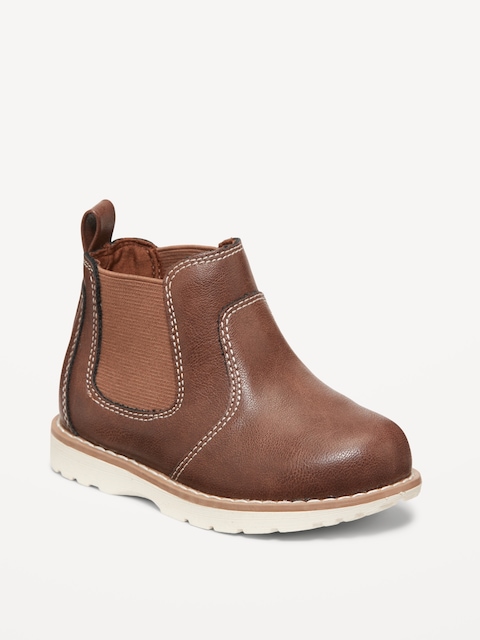 Faux-Leather Chelsea Boots for Toddler Boys