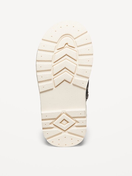 Image number 4 showing, Faux-Leather Side-Zip Lace-Up Boots for Toddler Boys