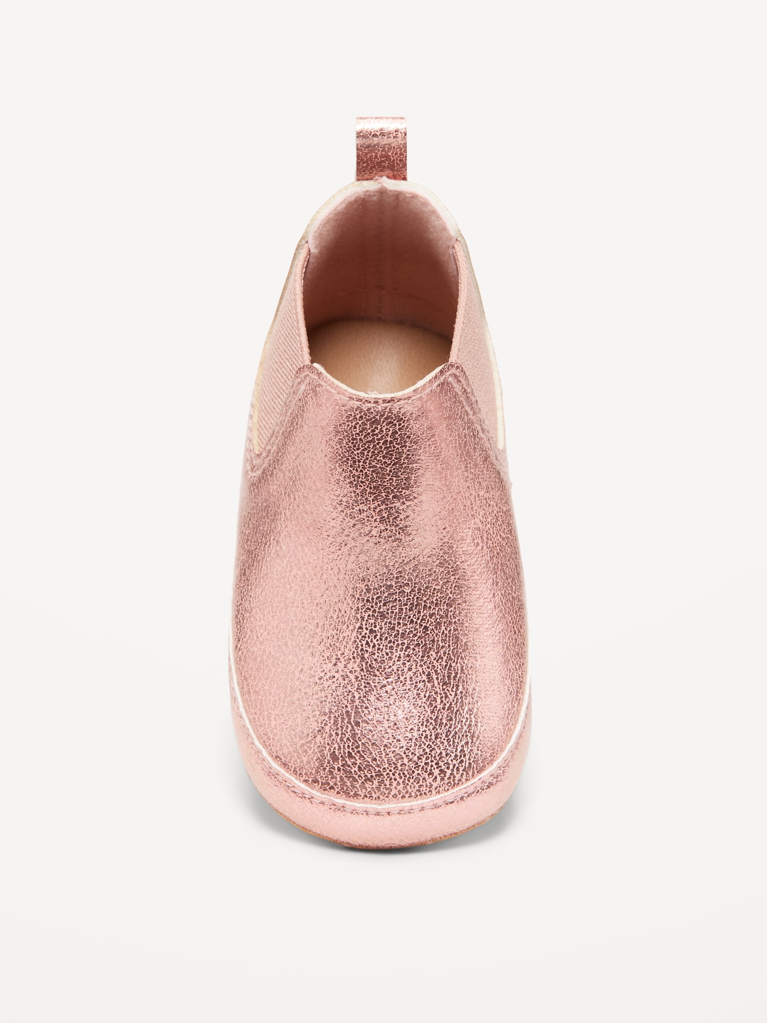 Metallic Faux-Leather Chelsea Boots for Baby