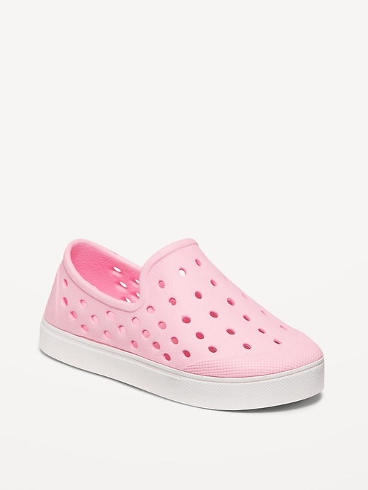 View large product image 1 of 4. Perforated Slip-On Shoes for Toddler Girls (Partially Plant-Based)