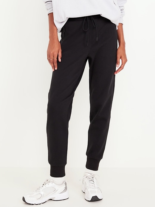 Image number 1 showing, High-Waisted Dynamic Fleece Joggers