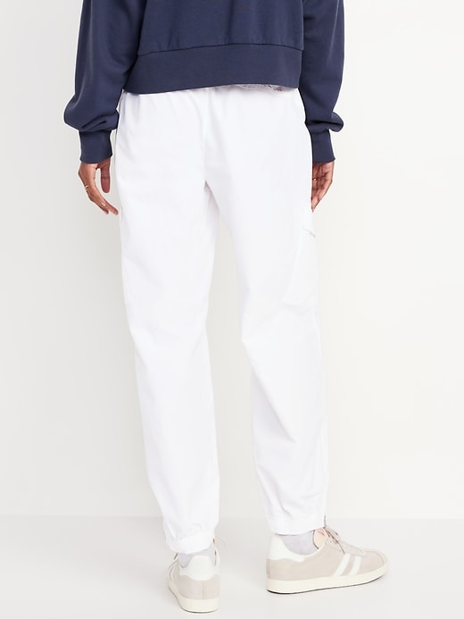 Image number 2 showing, High-Waisted Ankle-Zip Cargo Joggers