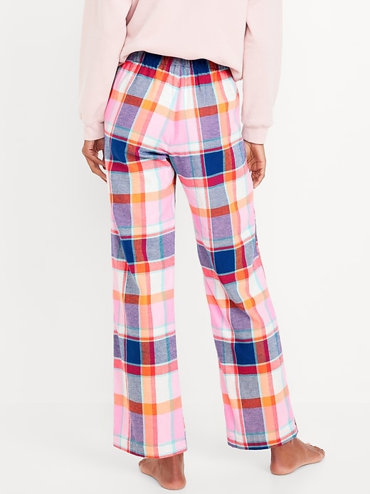 Image number 2 showing, Mid-Rise Flannel Pajama Pants for Women