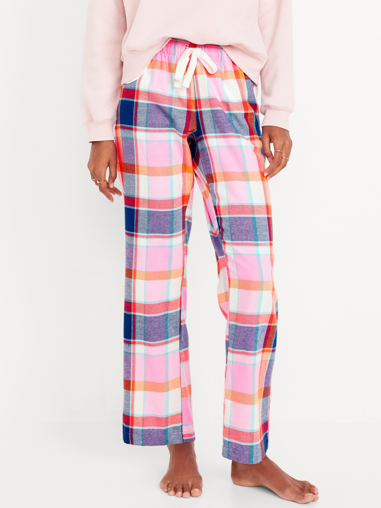 Mid-Rise Flannel Pajama Pants