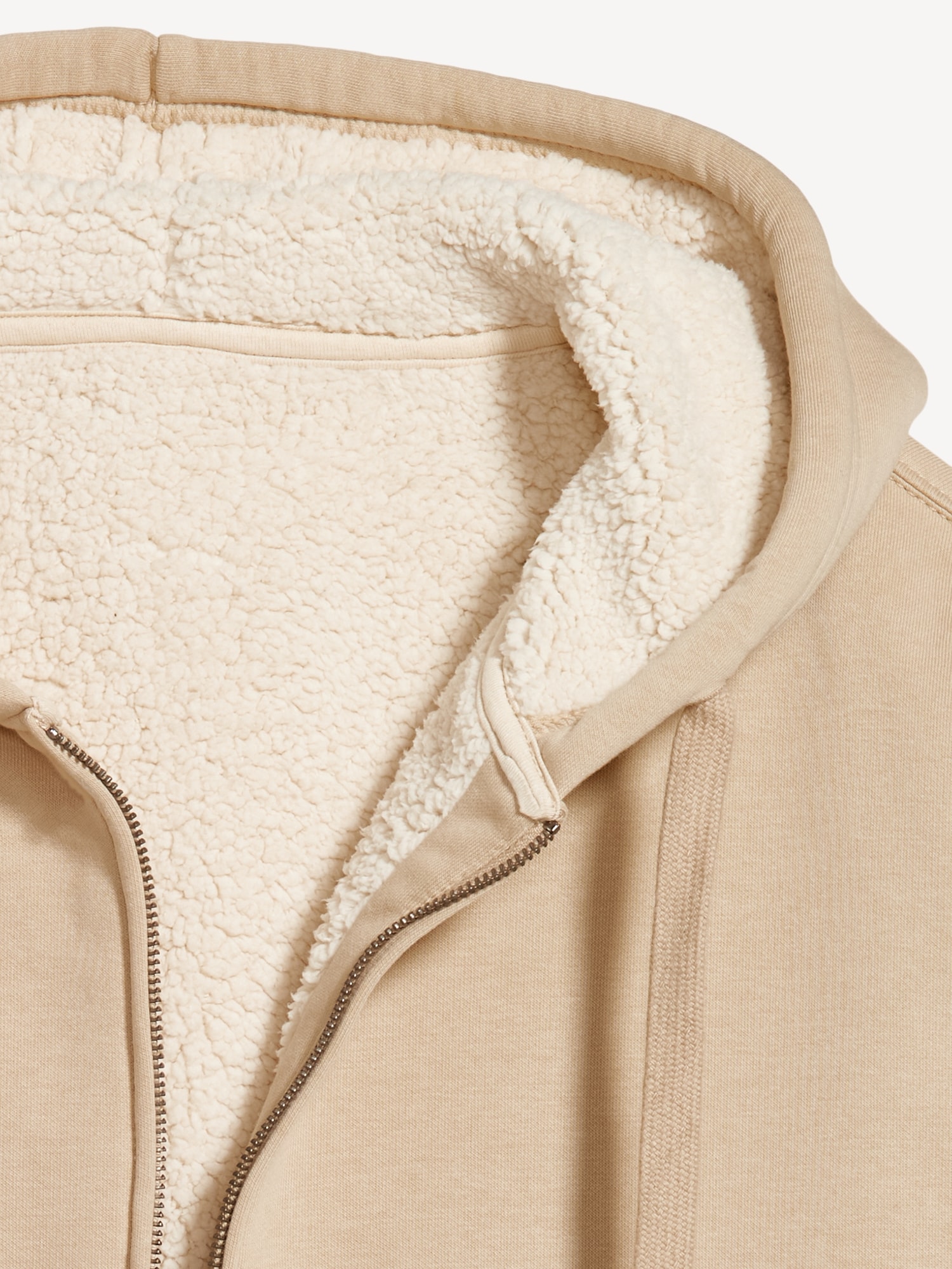 Sherpa-Lined Zip Hoodie