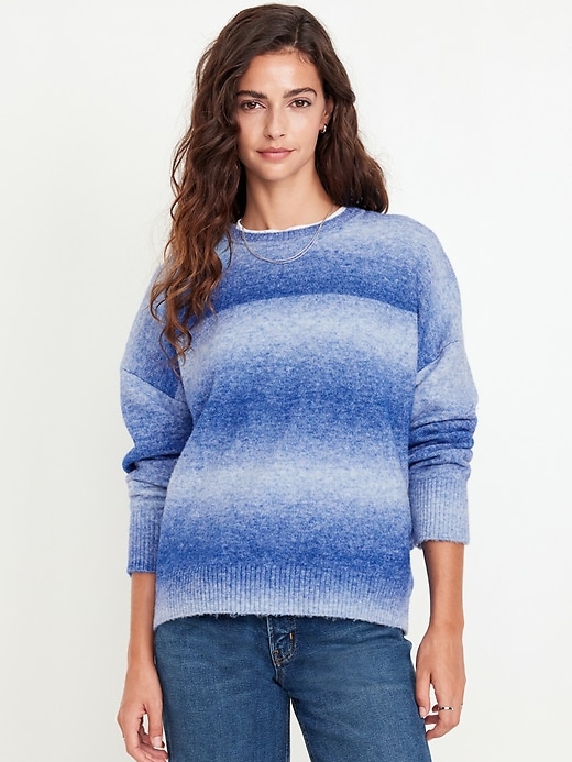 Image number 1 showing, Cozy Crew-Neck Ombré Sweater