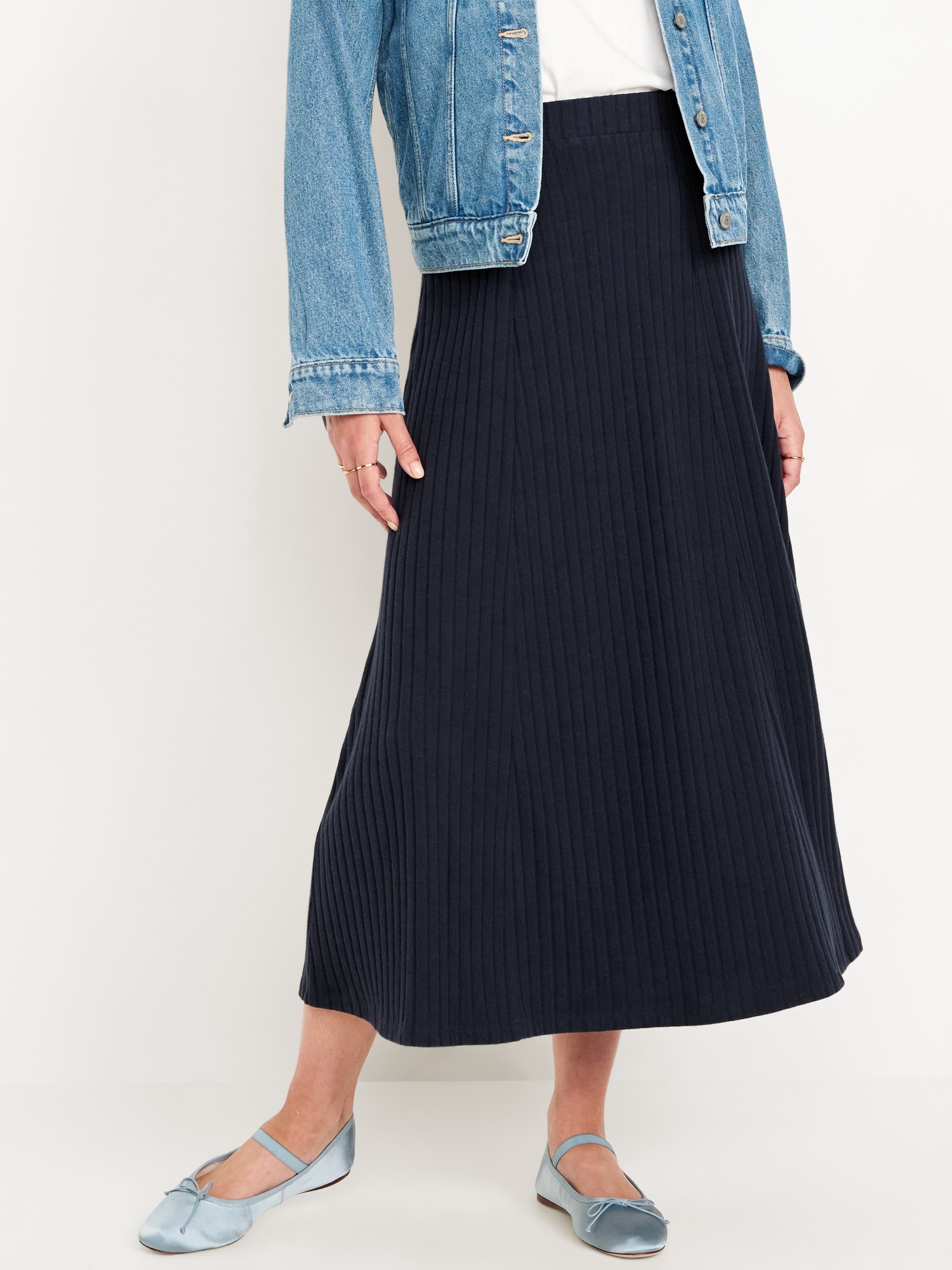 Cozy Ribbed Maxi Skirt Old Navy