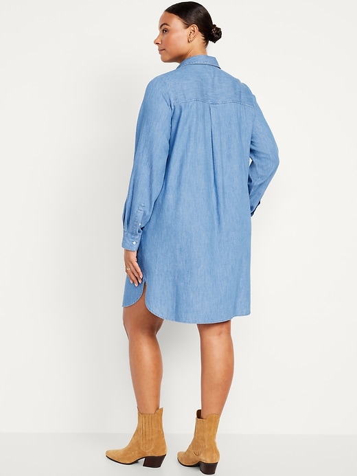 Image number 5 showing, Jean Mini Shirt Dress