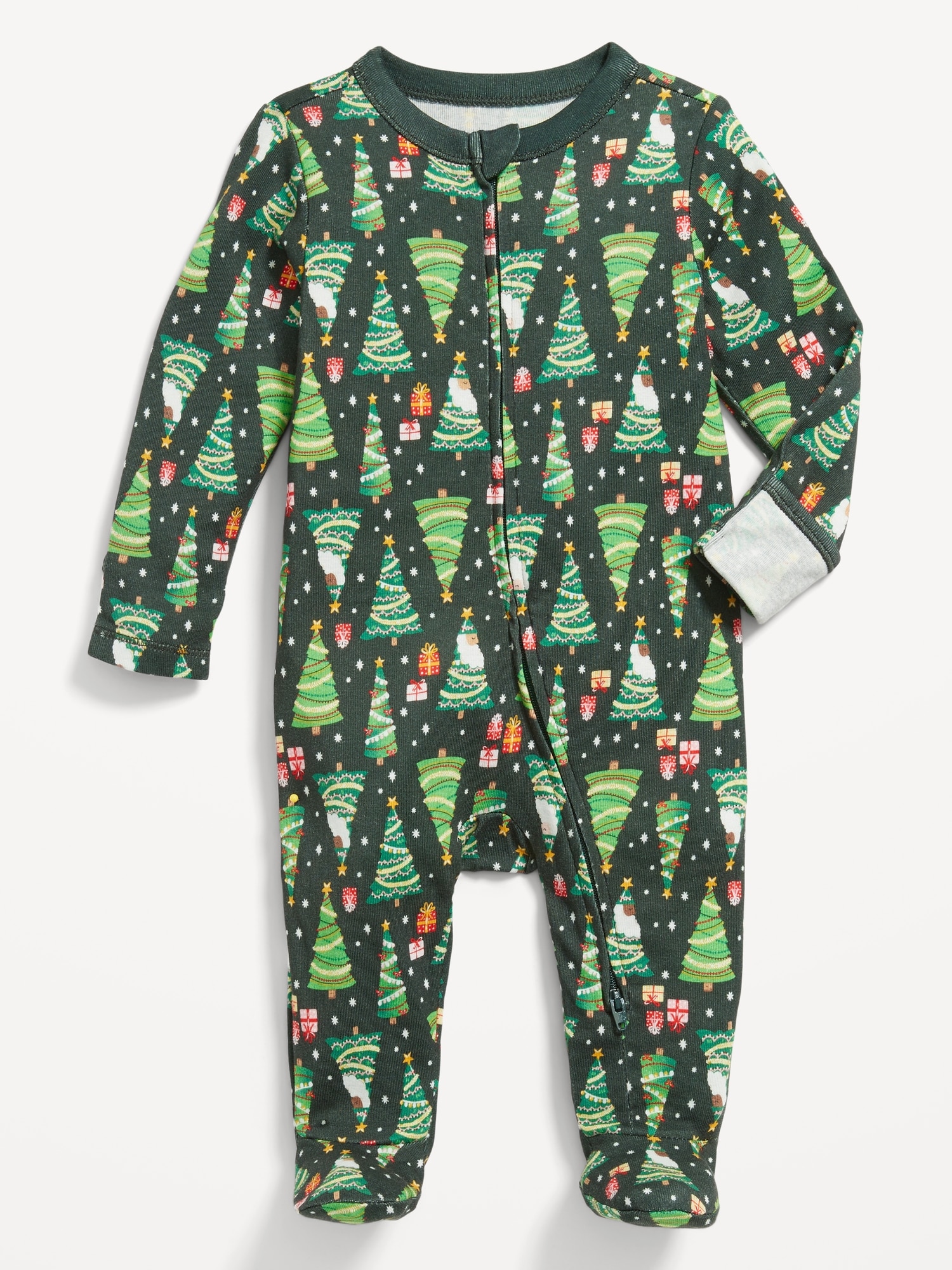 2-Way-Zip Printed Sleep & Play Footed One-Piece for Baby