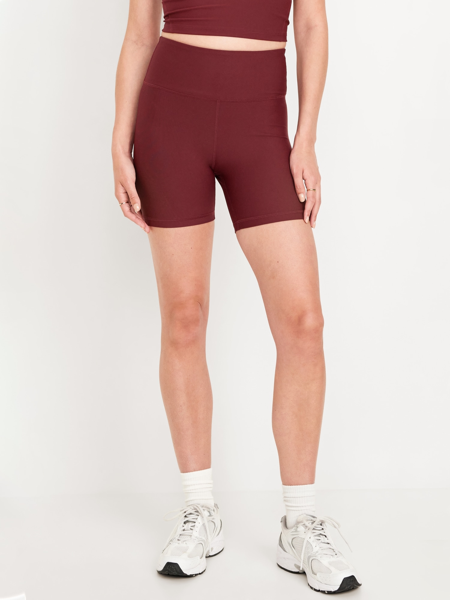 High-Waisted PowerSoft Biker Shorts -- 6-inch inseam