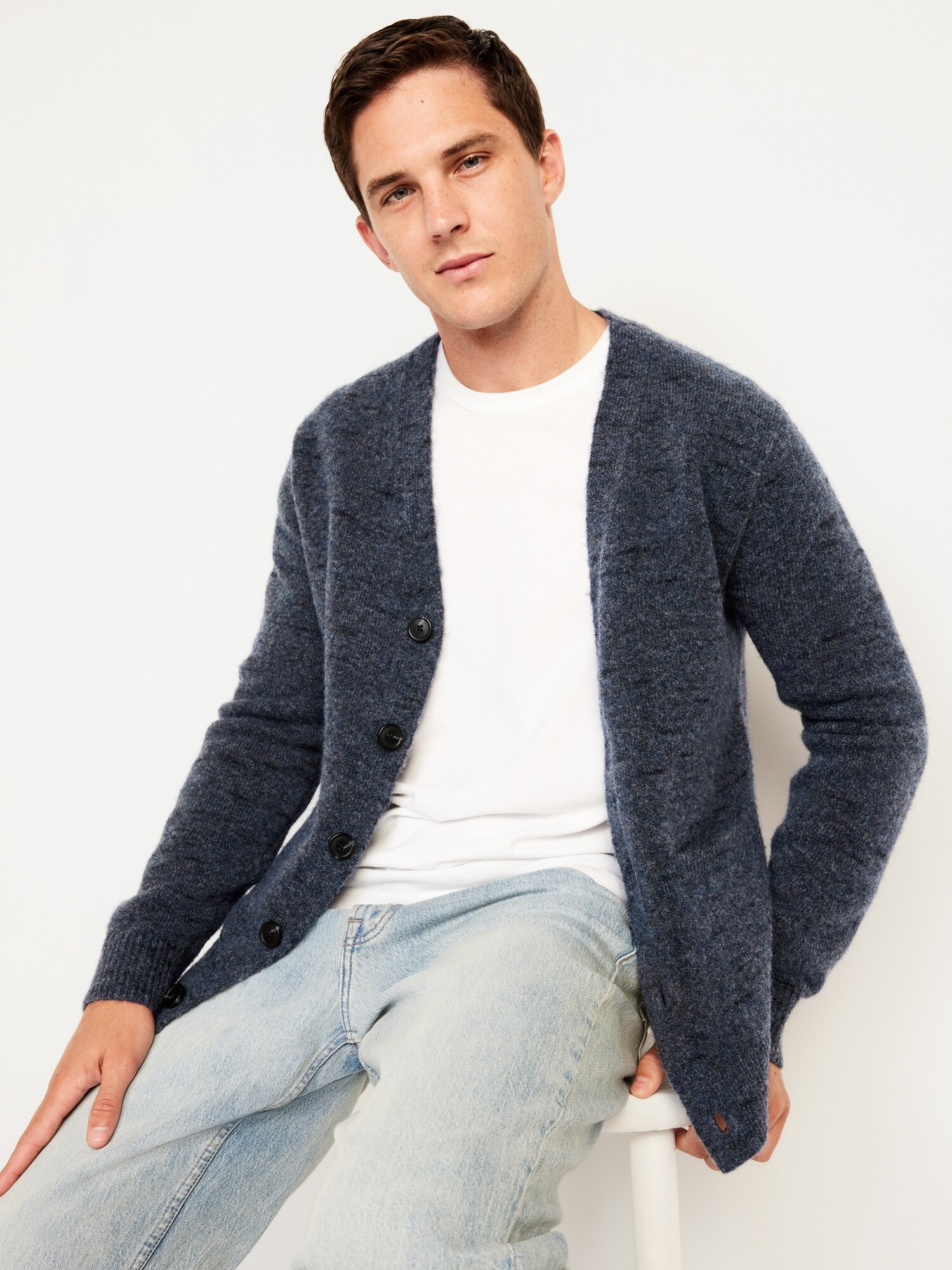 Space-Dye Cardigan Sweater