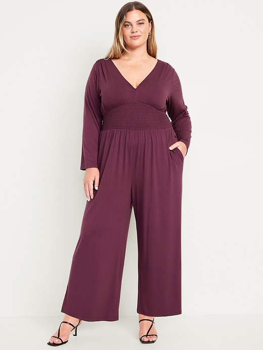 Image number 6 showing, Waist-Defined V-Neck Jumpsuit