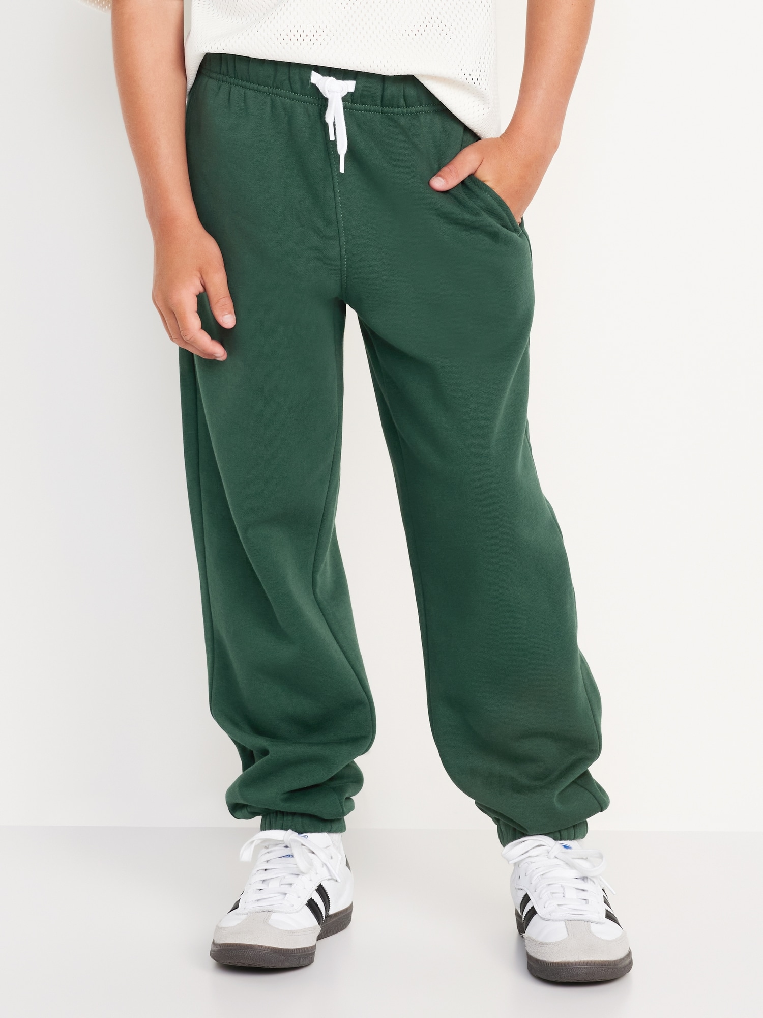 Old Navy Boys Favorite Fleece Baggy Jogger Sweatpants Green Regular Size S