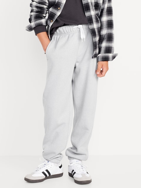 Pantalon de jogging coupe généreuse en coton ouaté pour garçon