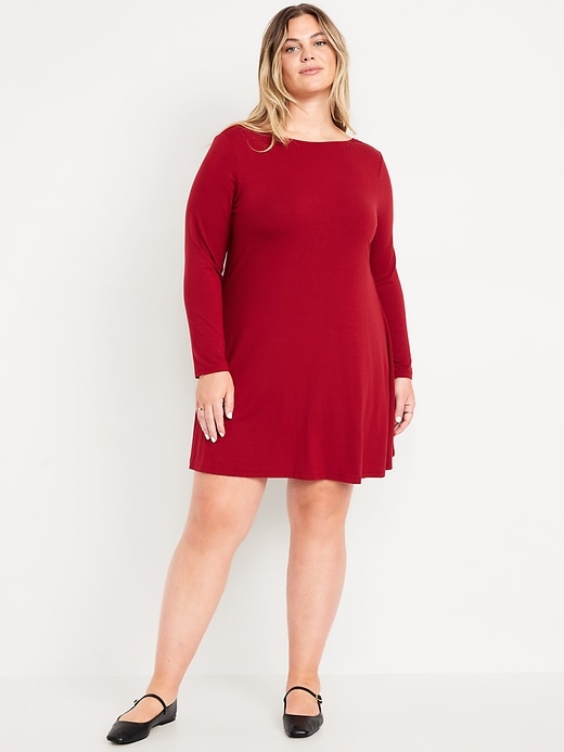 Image number 6 showing, Long-Sleeve Mini Swing Dress