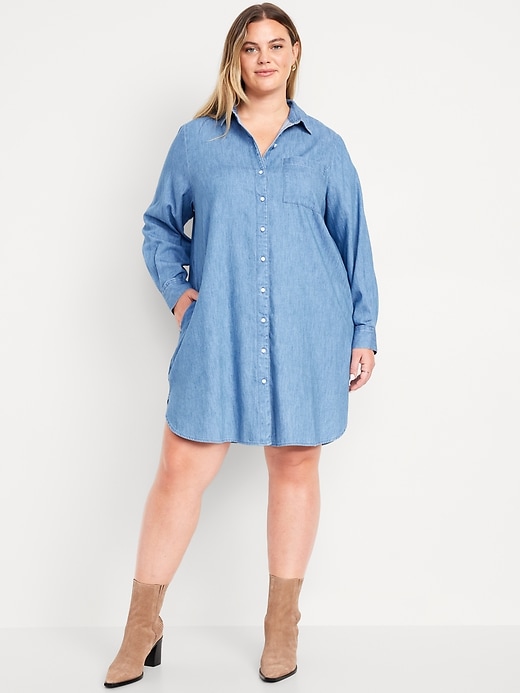 Image number 6 showing, Jean Mini Shirt Dress