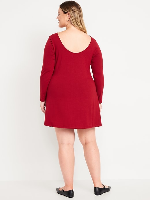 Image number 7 showing, Long-Sleeve Mini Swing Dress