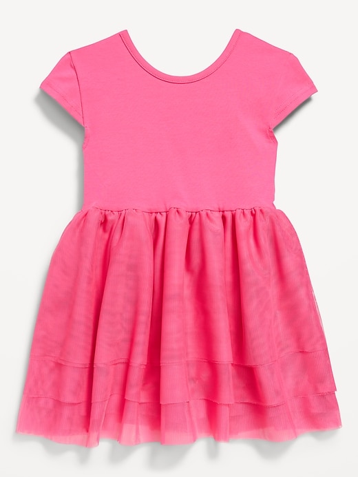 View large product image 2 of 2. Short-Sleeve Fit and Flare Graphic Tutu Dress for Toddler Girls