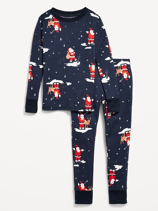 View large product image 2 of 4. Gender-Neutral Graphic Snug-Fit Pajama Set for Kids