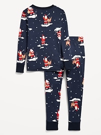 View large product image 3 of 4. Gender-Neutral Graphic Snug-Fit Pajama Set for Kids