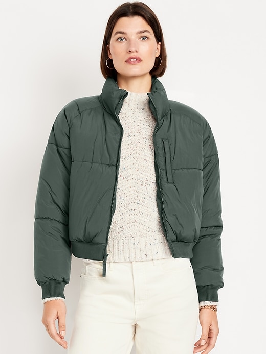 Image number 1 showing, Oversized Crop Puffer Jacket