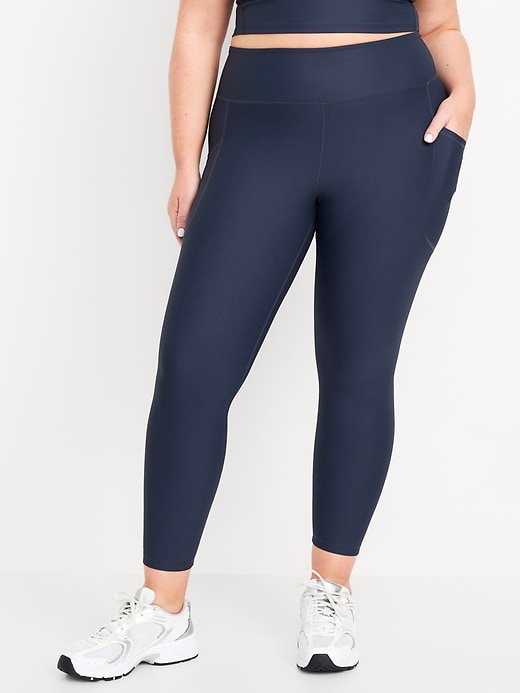 Image number 6 showing, High-Waisted PowerSoft Ribbed Leggings