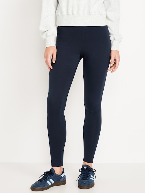 Legging tendance à taille haute à superposer avec doublure en molleton - Dans La Marine