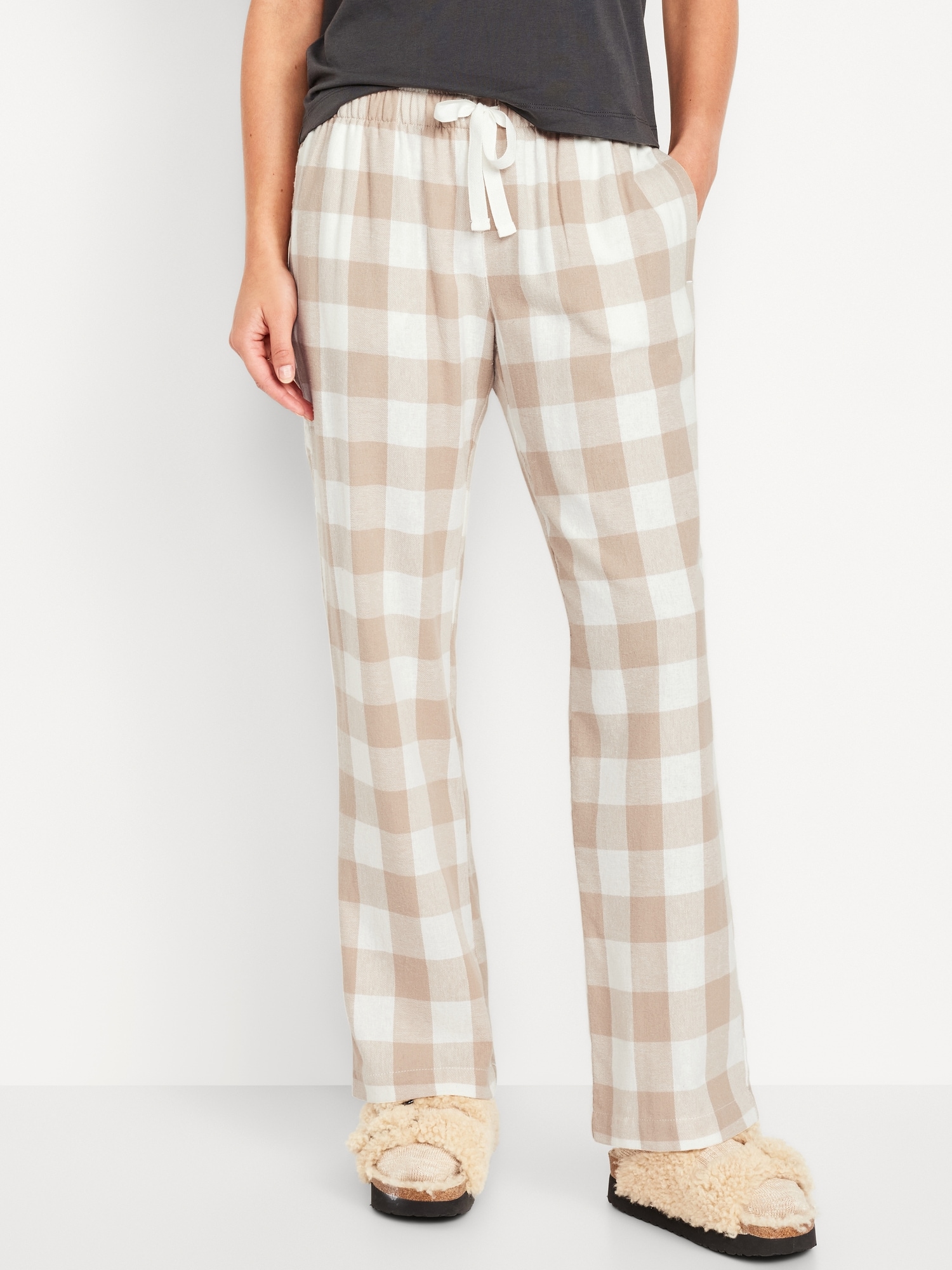 Mid-Rise Flannel Pajama Pants