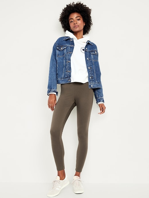 Image number 3 showing, High-Waisted Fleece-Lined Leggings