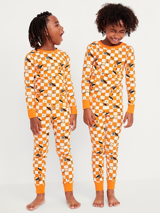 View large product image 1 of 4. Printed Gender-Neutral Snug-Fit Pajama Set for Kids