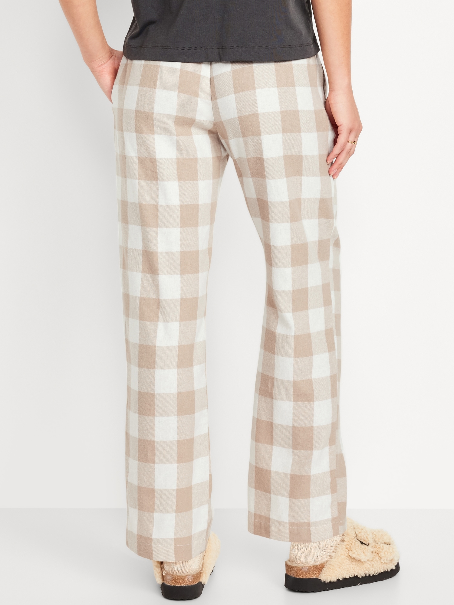 Mid-Rise Flannel Pajama Pants