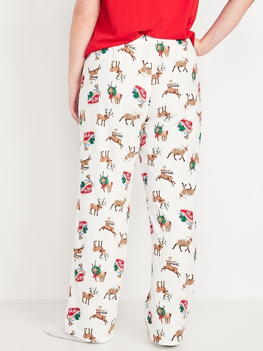 Image number 5 showing, Mid-Rise Printed Flannel Pajama Pants