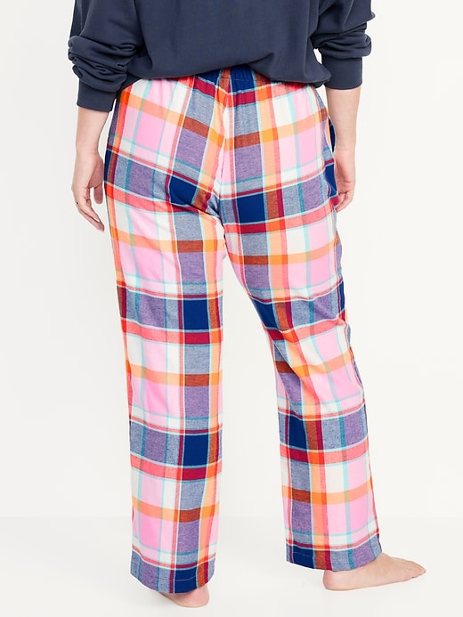 Image number 6 showing, Mid-Rise Flannel Pajama Pants for Women