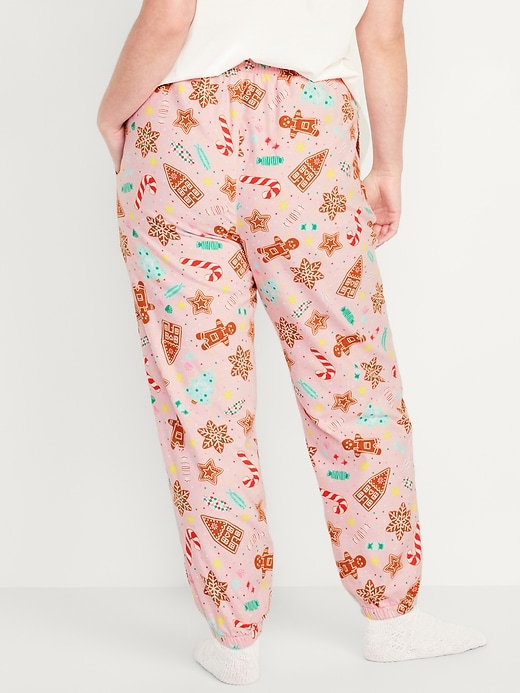 Image number 6 showing, High-Waisted Flannel Pajama Joggers