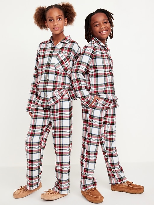 View large product image 1 of 4. Gender-Neutral Printed Button-Front Pajama Set for Kids