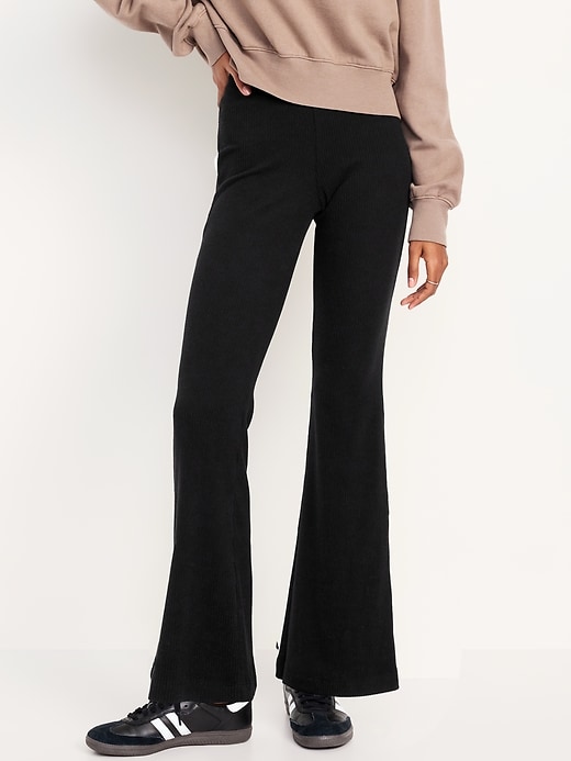 Image number 1 showing, High-Waisted Cozy Ribbed Flare Leggings